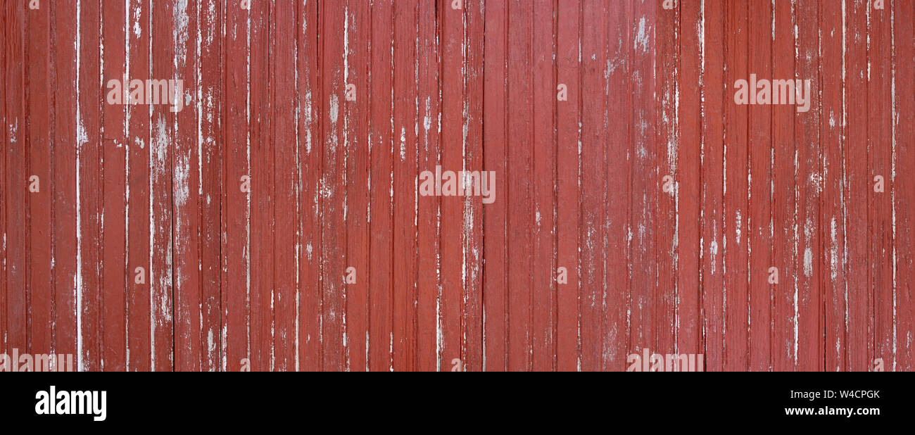 Weathered rosso marrone parete in legno panorama Foto Stock