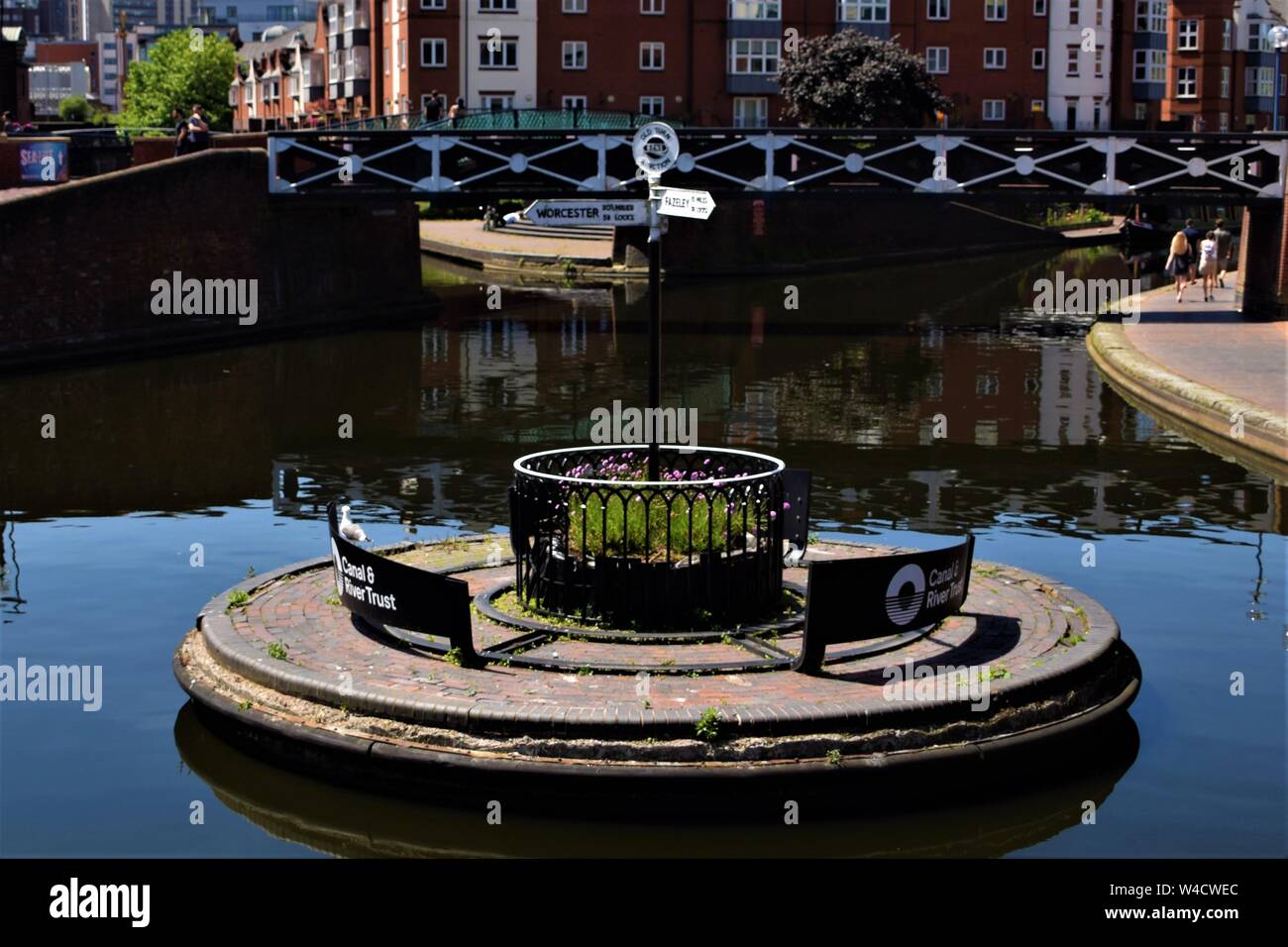 Canali di Birmingham visualizza Foto Stock