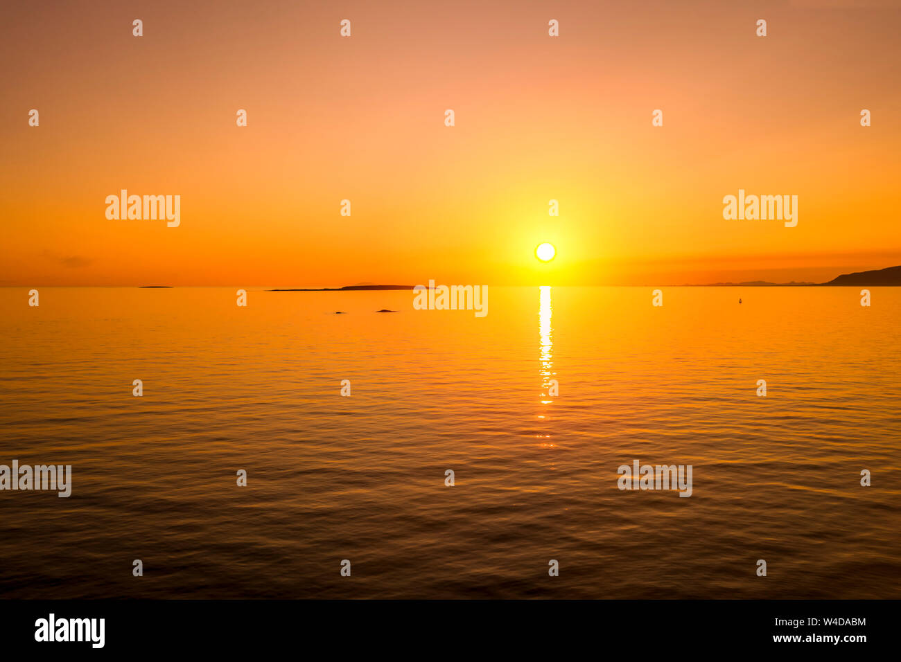 Tramonto, Reykjavik, Islanda Foto Stock