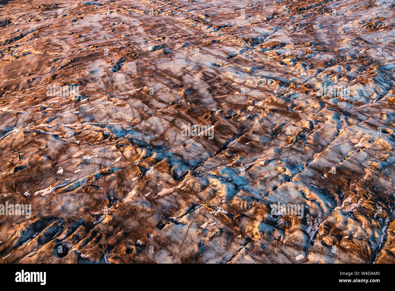 Skeidararjokull ghiacciaio Vatnajokull calotta di ghiaccio, Vatnajokull National Park, Islanda Foto Stock