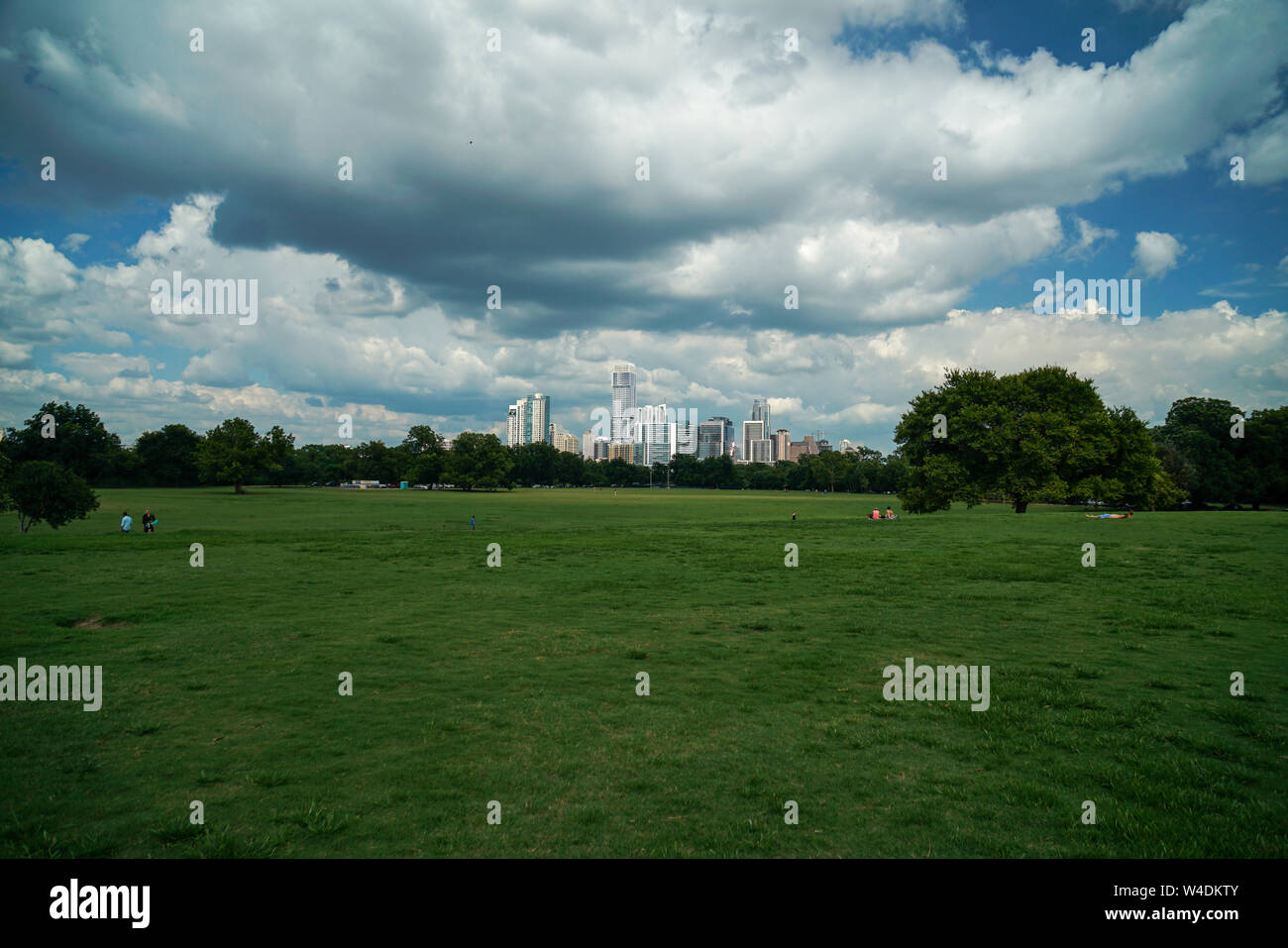 Austin Skyline da Zilker Foto Stock