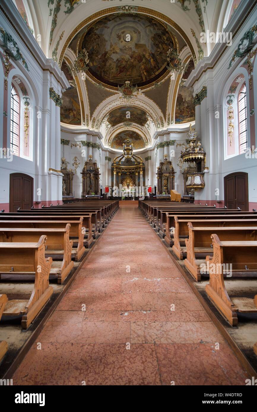 Santuario, Sankt Ignaz Chiesa, Mainz, Renania-Palatinato, Germania Foto Stock