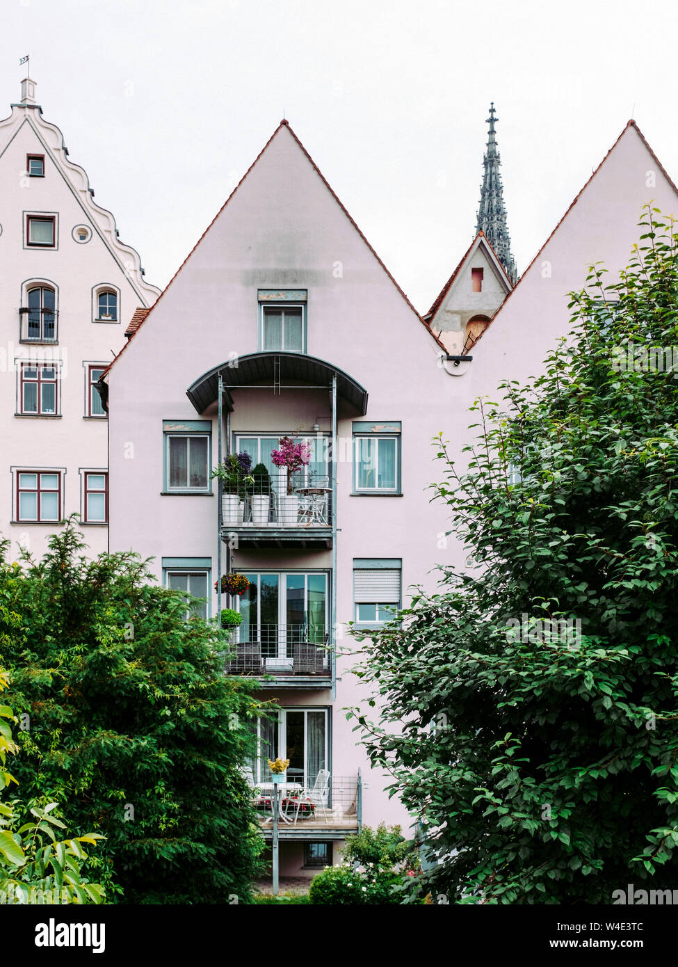 Casa fronti nella storica Fischerviertel (di pescatori del trimestre), Ulm/Germania Foto Stock