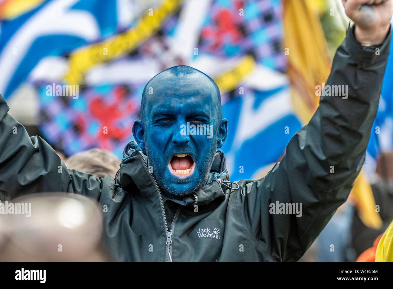 Glasgow, Tutti sotto uno striscione indipendenza marzo - 2019 Foto Stock