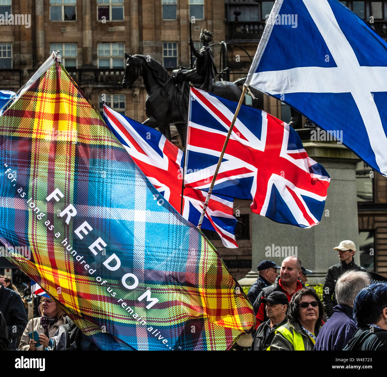 Glasgow, Tutti sotto uno striscione indipendenza marzo - 2019 Foto Stock