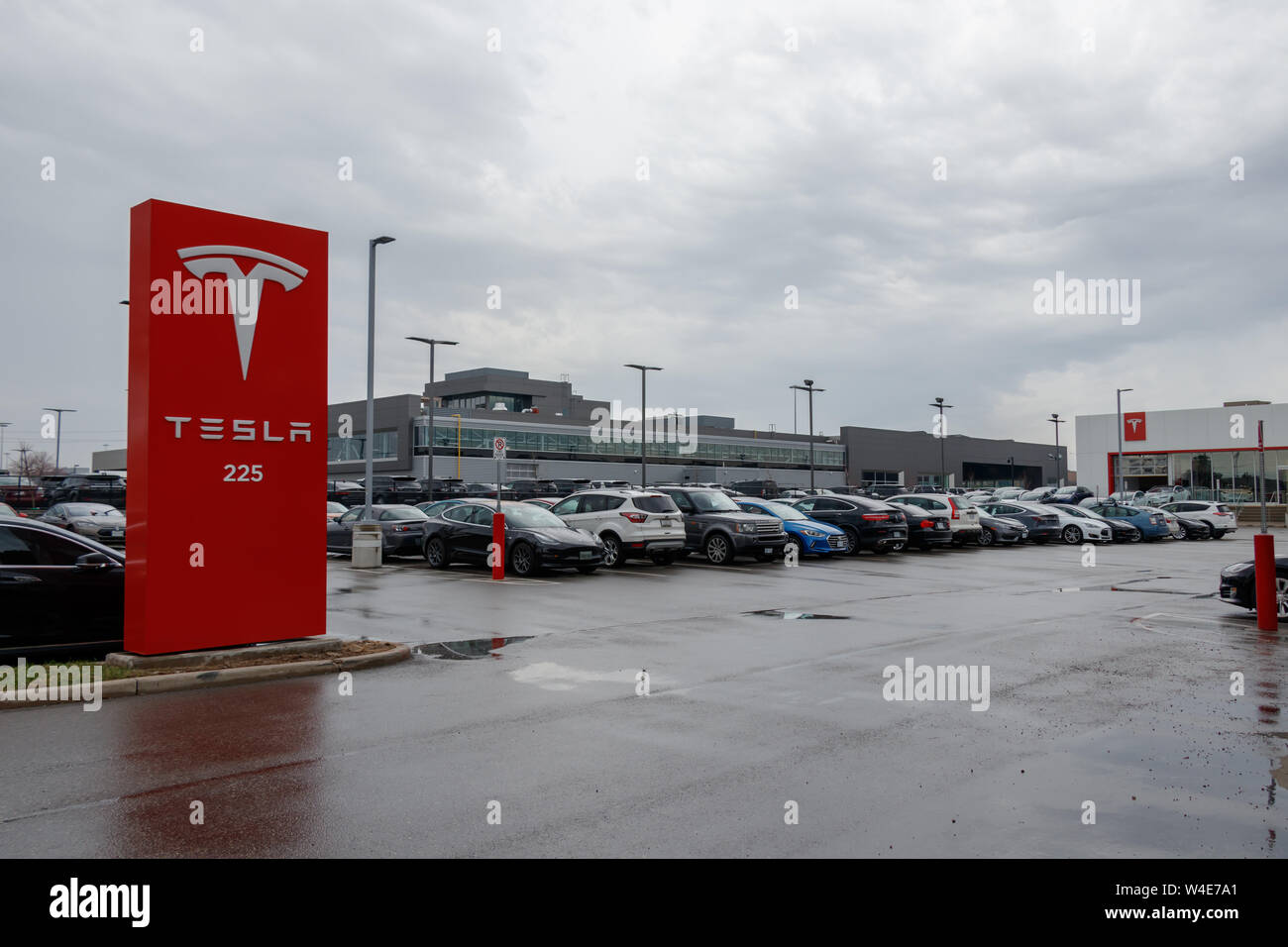 Ingresso della Tesla Oakville concessionario / Centro di Servizio. Foto Stock