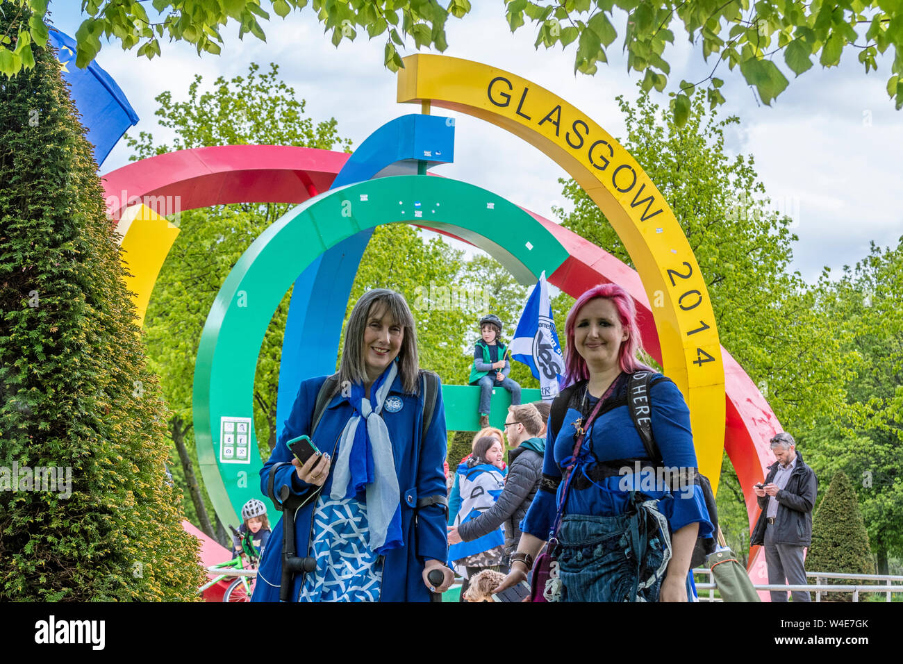 Glasgow, Tutti sotto uno striscione indipendenza marzo - 2019 Foto Stock