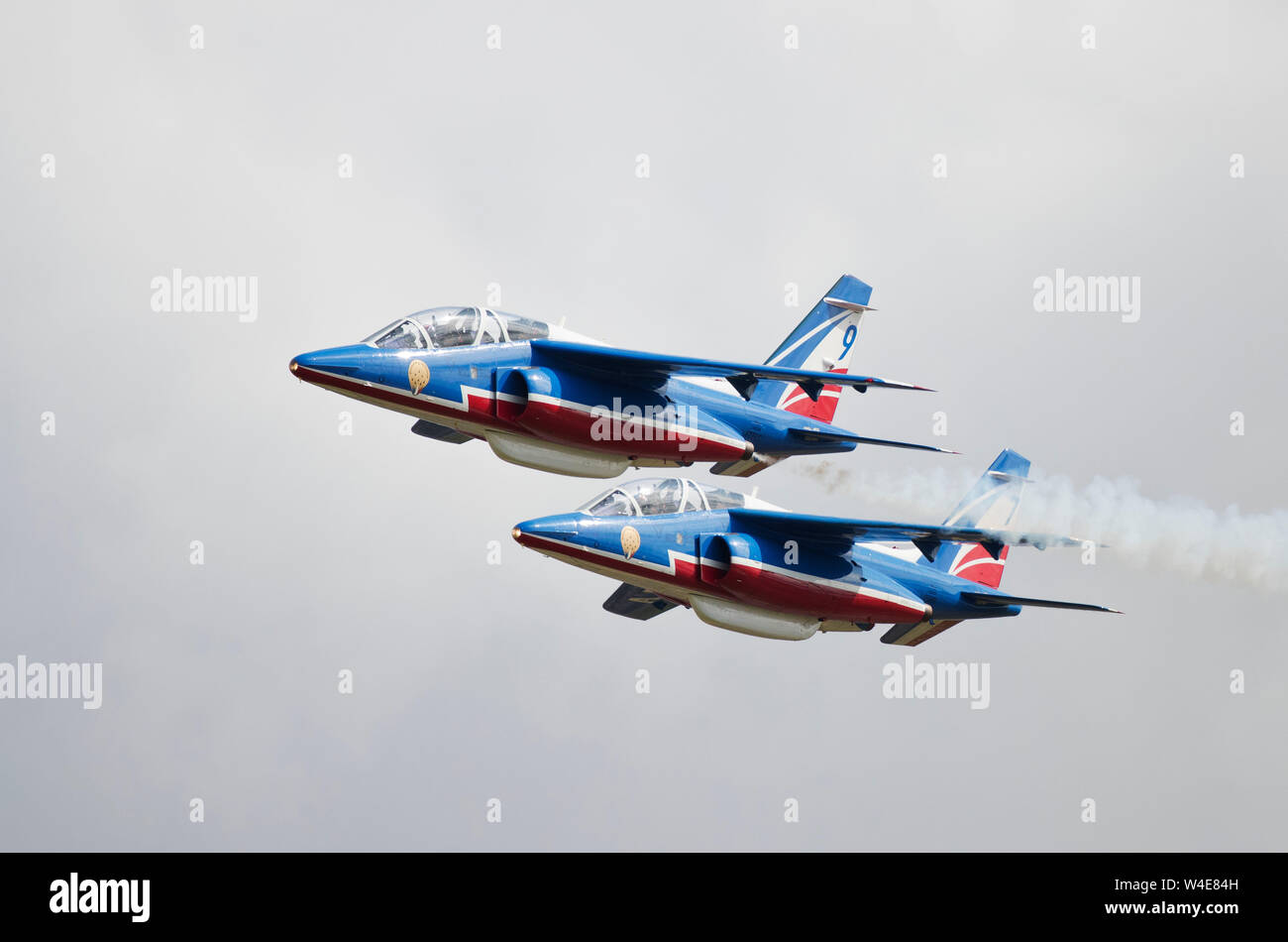 RIAT 2019, velivoli della Forza Aerea Francese Patrouille de France team display a RIAT 2019 Foto Stock