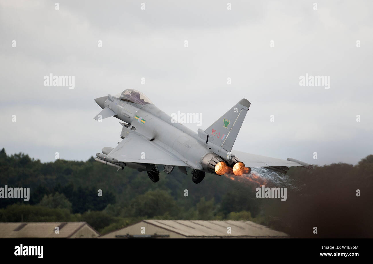 Typhoon FGR.4 Euro Fighter visualizzazione a RIAT 2019, Fairford, Gloucestershire, UK Foto Stock