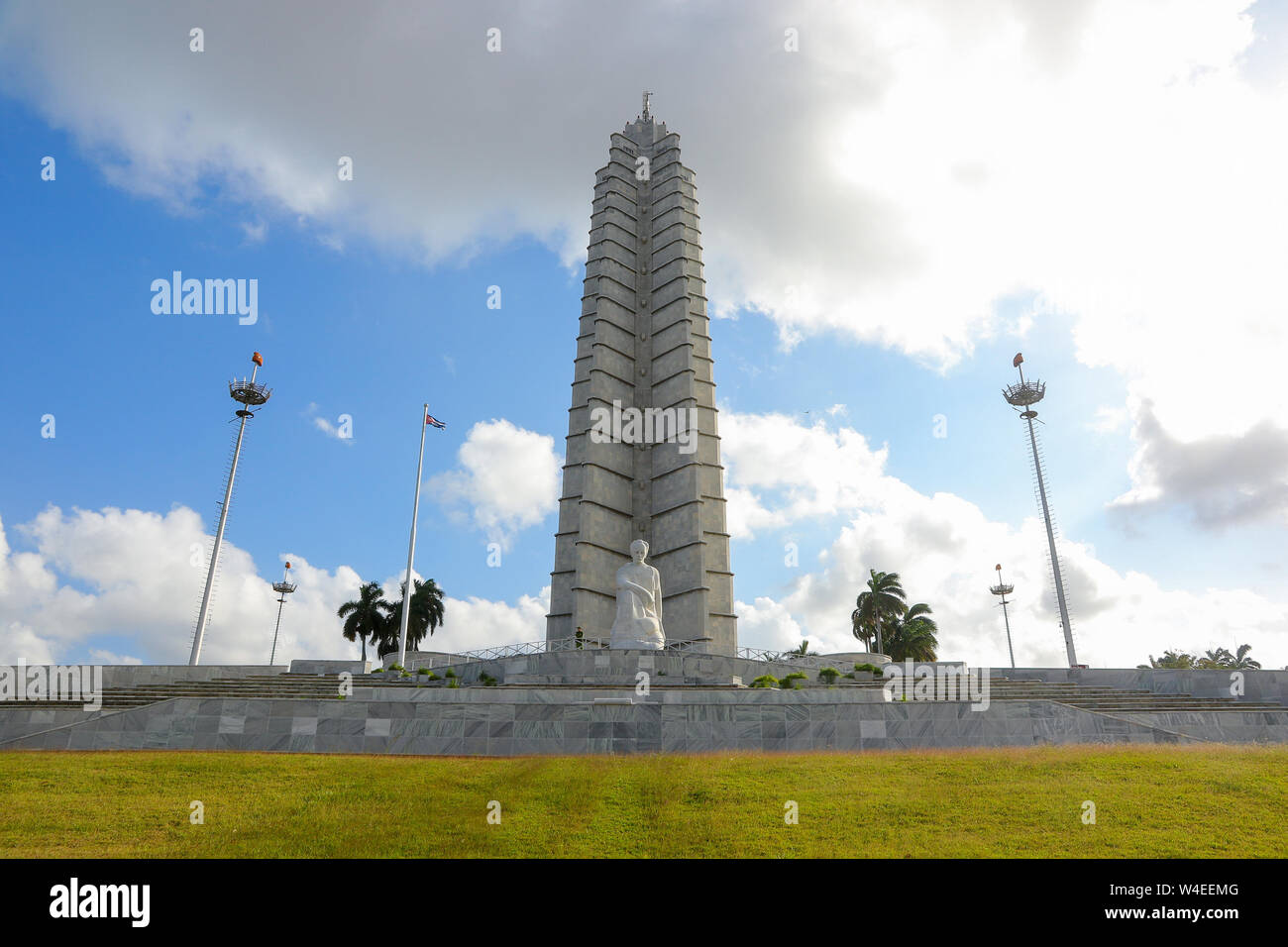 Un monumento di Jose Marti sulla Piazza della Rivoluzione di La Habana, Cuba Foto Stock