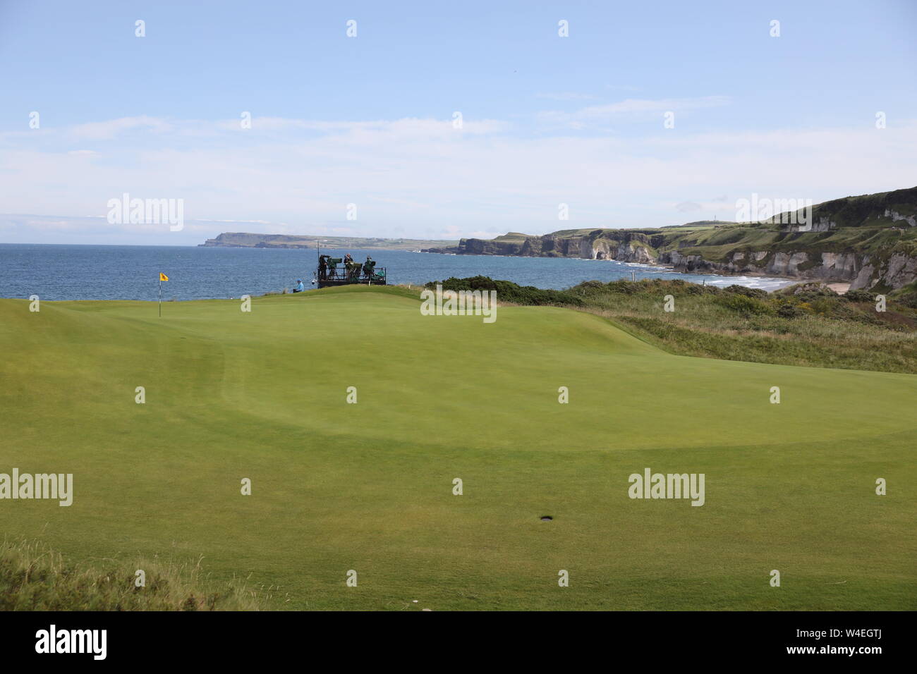 Una vista generale del 5° foro verde durante il terzo round della 148th British Open Championship al Royal Portrush Golf Club nella contea di Antrim, Irlanda del Nord, il 20 luglio 2019. Credito: Koji Aoki AFLO/sport/Alamy Live News Foto Stock