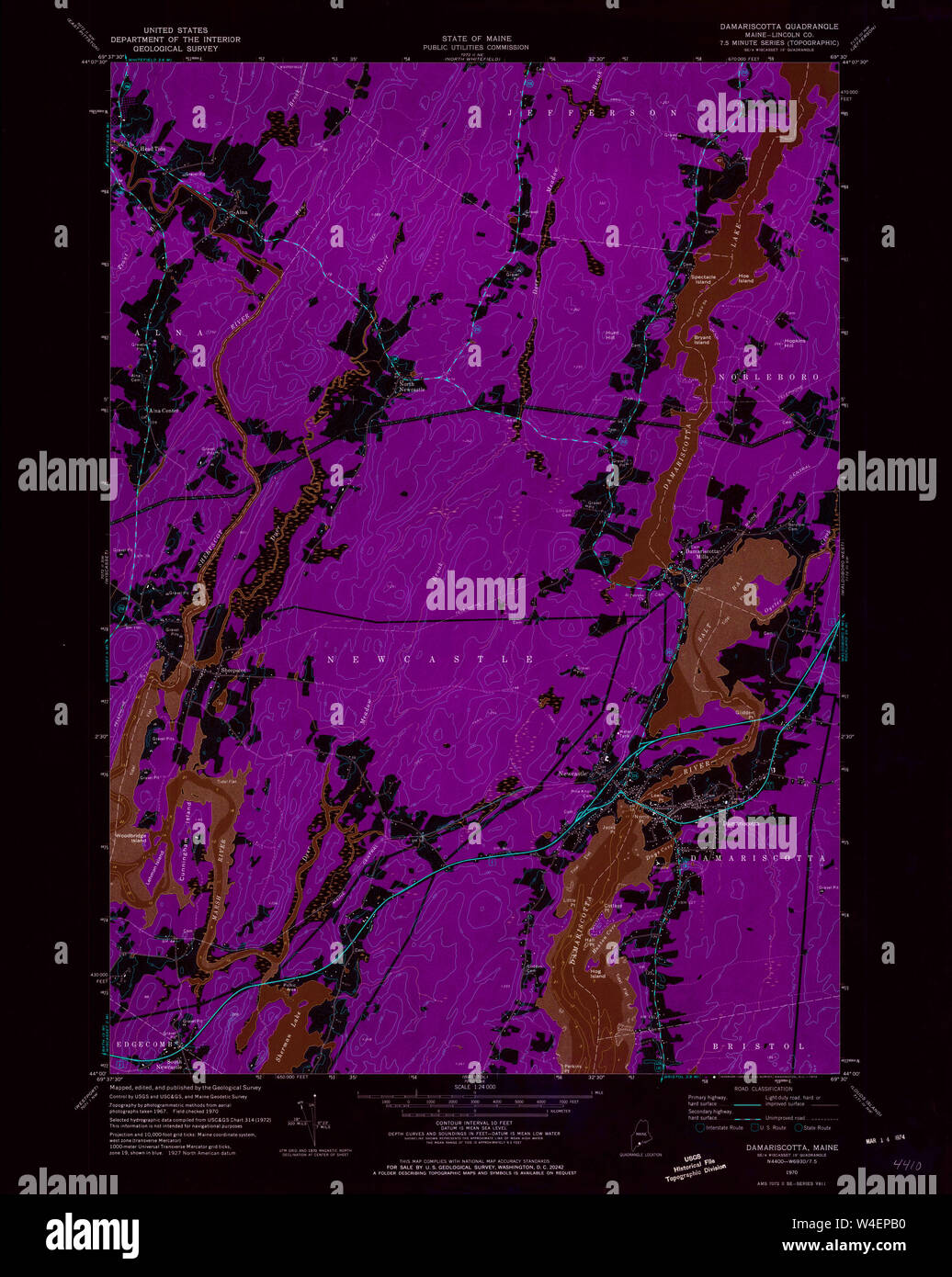 Mappa di damariscotta immagini e fotografie stock ad alta risoluzione