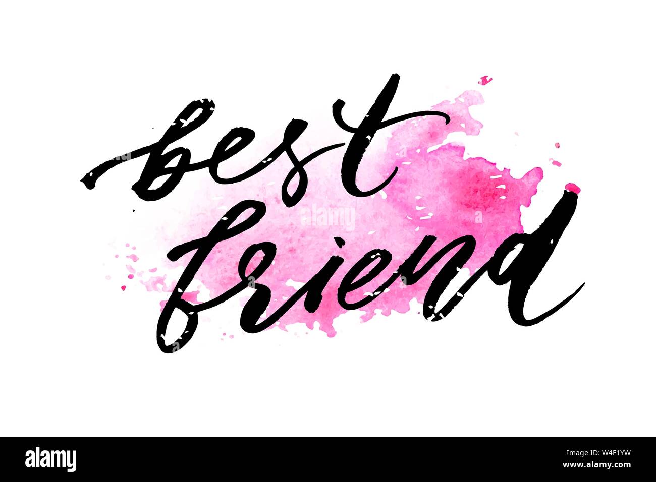 Felice amicizia giorno Lettering frase illustrazione vettoriale Illustrazione Vettoriale