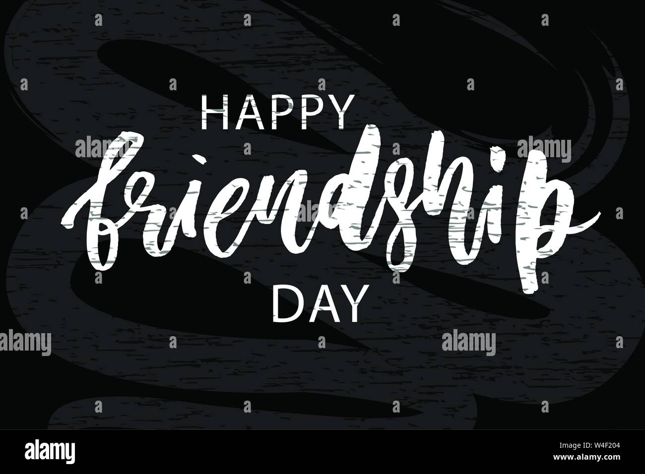 Felice amicizia giorno Lettering frase illustrazione vettoriale Illustrazione Vettoriale