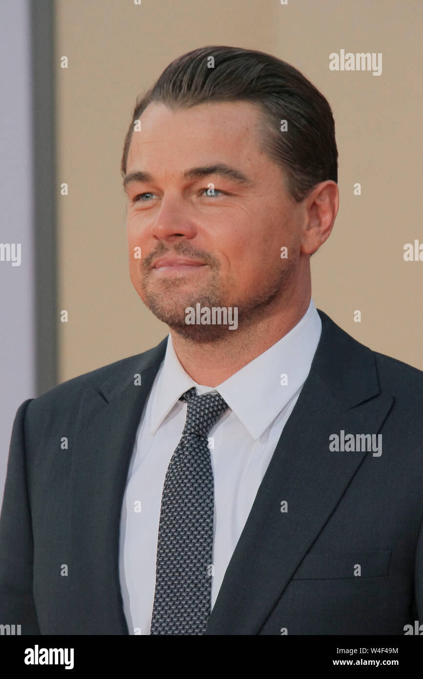 Los Angeles, Stati Uniti d'America. 22 Luglio, 2019. Leonardo DiCaprio in Sony Pictures' 'Una volta.in Hollywood' Premiere Mondiale tenutasi presso la leva TCL Chinese Theatre di Los Angeles, Stati Uniti d'America, 22 luglio 2019. Photo credit: Giuseppe Martinez/PictureLux Tutti i diritti riservati Credit: PictureLux/Hollywood Archive/Alamy Live News Foto Stock