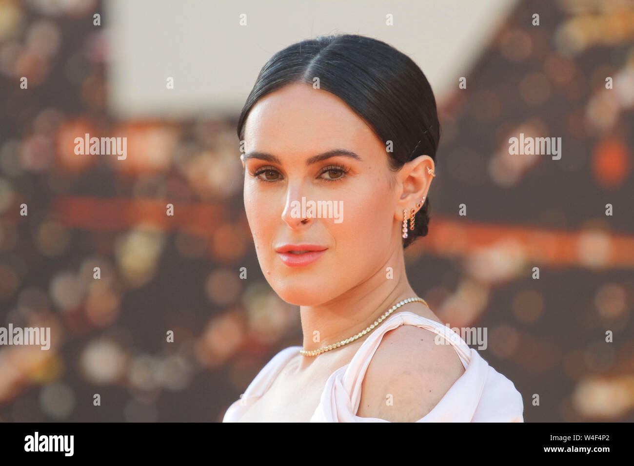 Los Angeles, Stati Uniti d'America. 22 Luglio, 2019. Rumer Willis a Sony Pictures' 'Una volta.in Hollywood' Premiere Mondiale tenutasi presso la leva TCL Chinese Theatre di Los Angeles, Stati Uniti d'America, 22 luglio 2019. Photo credit: Giuseppe Martinez/PictureLux Tutti i diritti riservati Credit: PictureLux/Hollywood Archive/Alamy Live News Foto Stock
