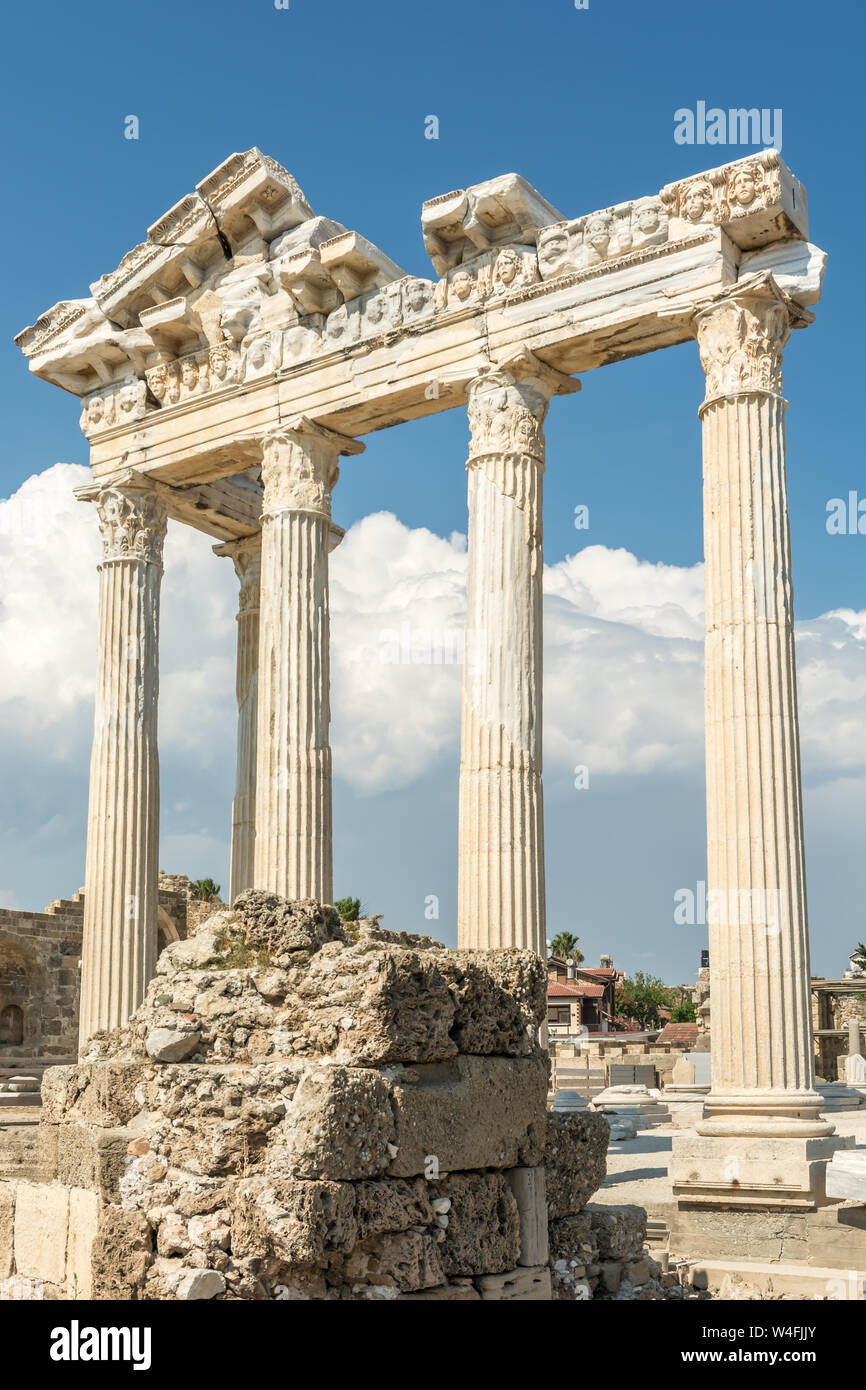 Vista del famoso Apollon Tempio nel lato in Turchia Foto Stock