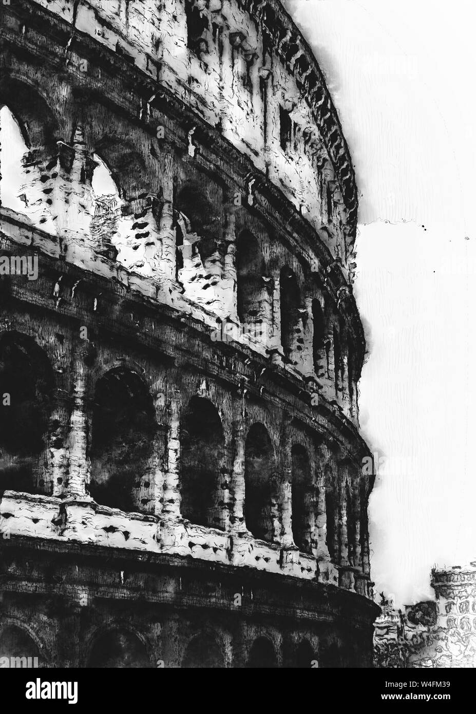 Il Colosseo, denominata dagli antichi Romani "Anphitheatrum Flavlum", è stata costruita dall'imperatore Vespasiano, nel 72 d.c. circa, e inaugurato da suo figlio Tito Foto Stock