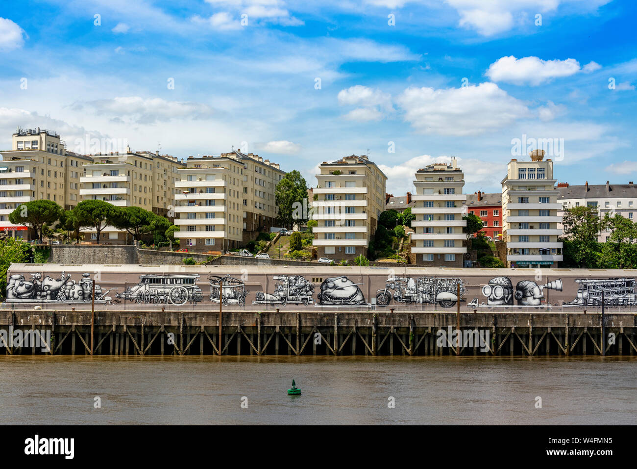 Rive della Loira a Nantes. Loire Atlantique. Pays de la Loire. Francia Foto Stock