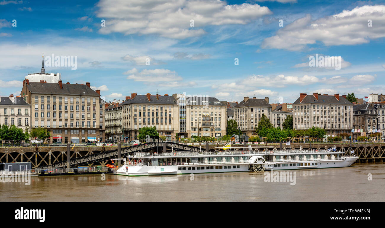 Rive della Loira a Nantes. Loire Atlantique. Pays de la Loire. Francia Foto Stock