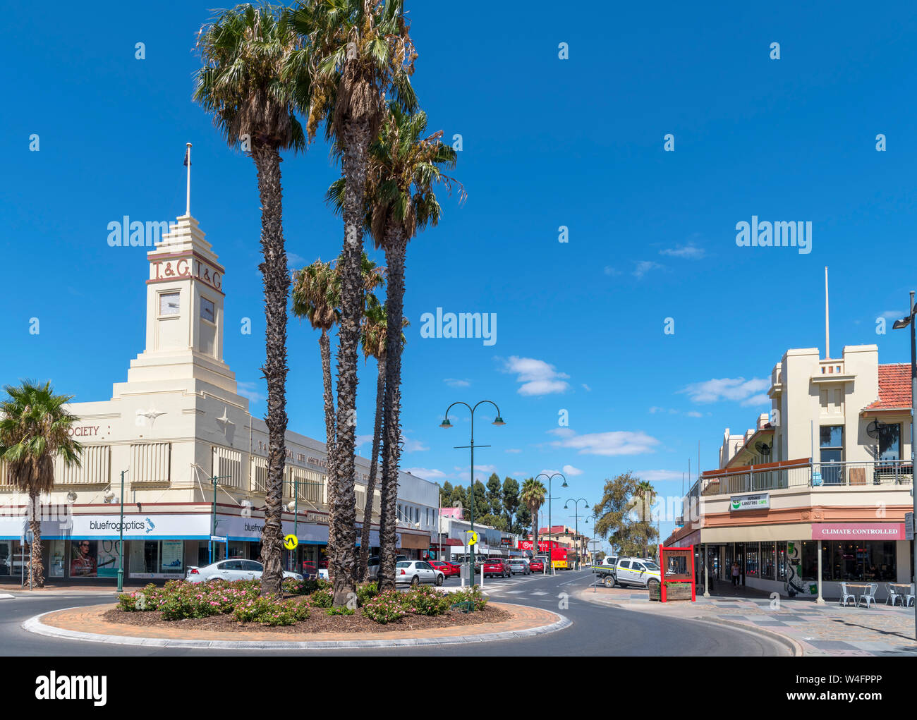 Ottava strada nella città di Mildura, Victoria, Australia Foto Stock