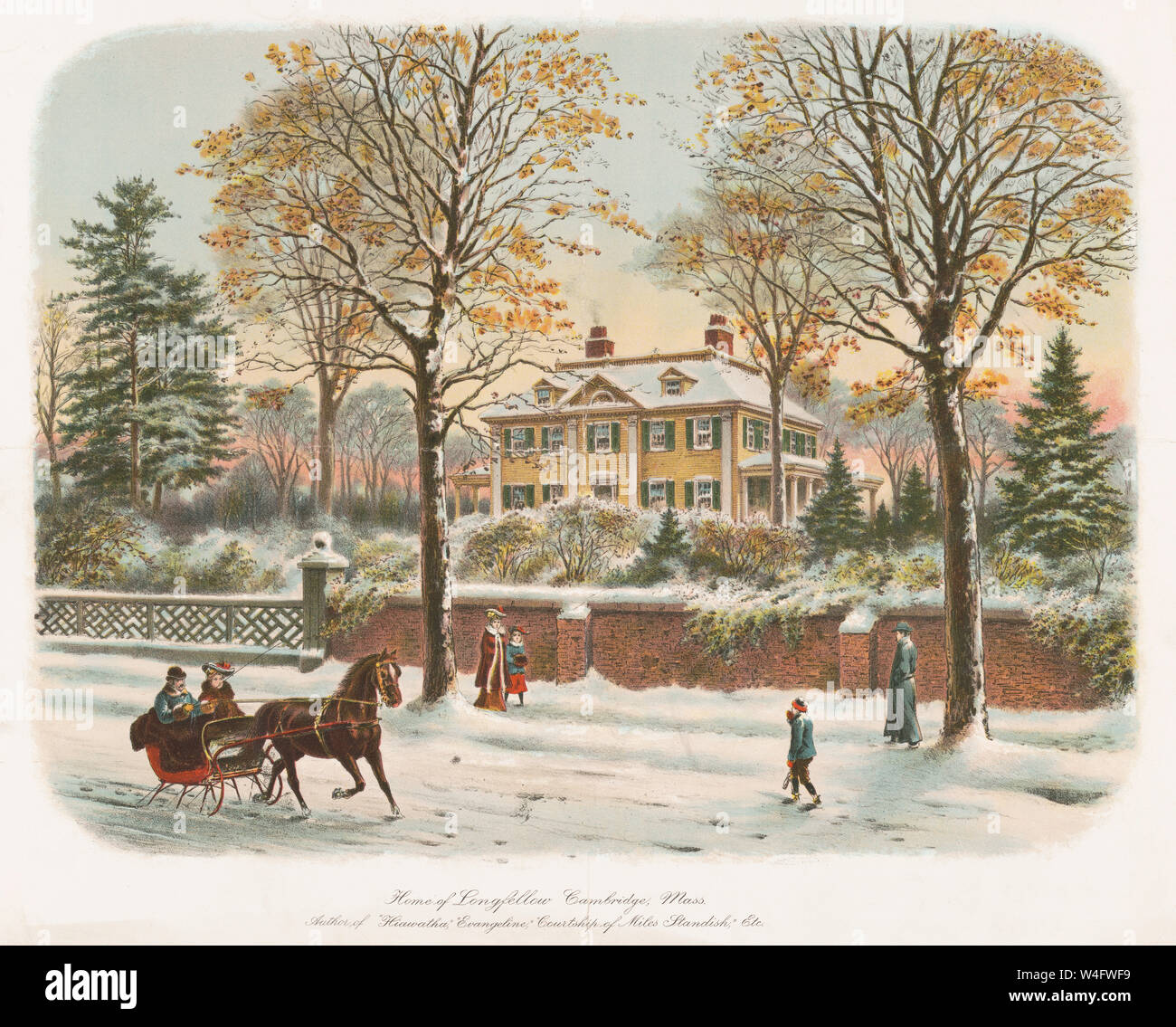 Home di Longfellow Cambridge, Massachusetts. 1904. Foto Stock