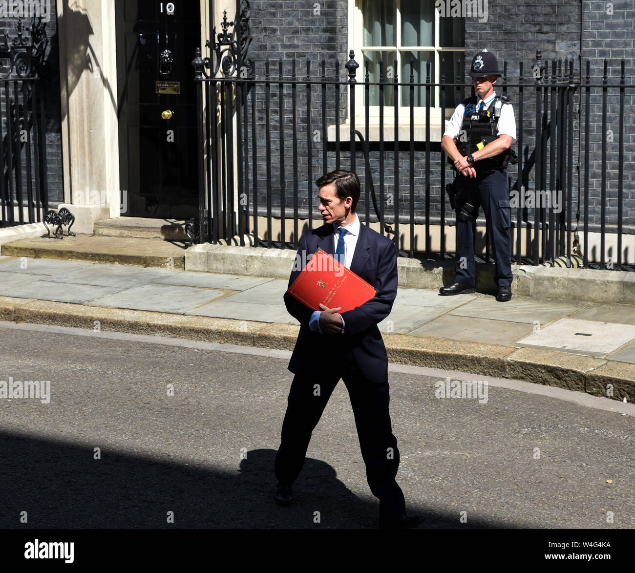 A Downing Street, Londra, Regno Unito. Il 23 luglio 2019. Rory Stewart. Ministri lasciando Downing Street. Credito: Matteo Chattle/Alamy Live News Foto Stock