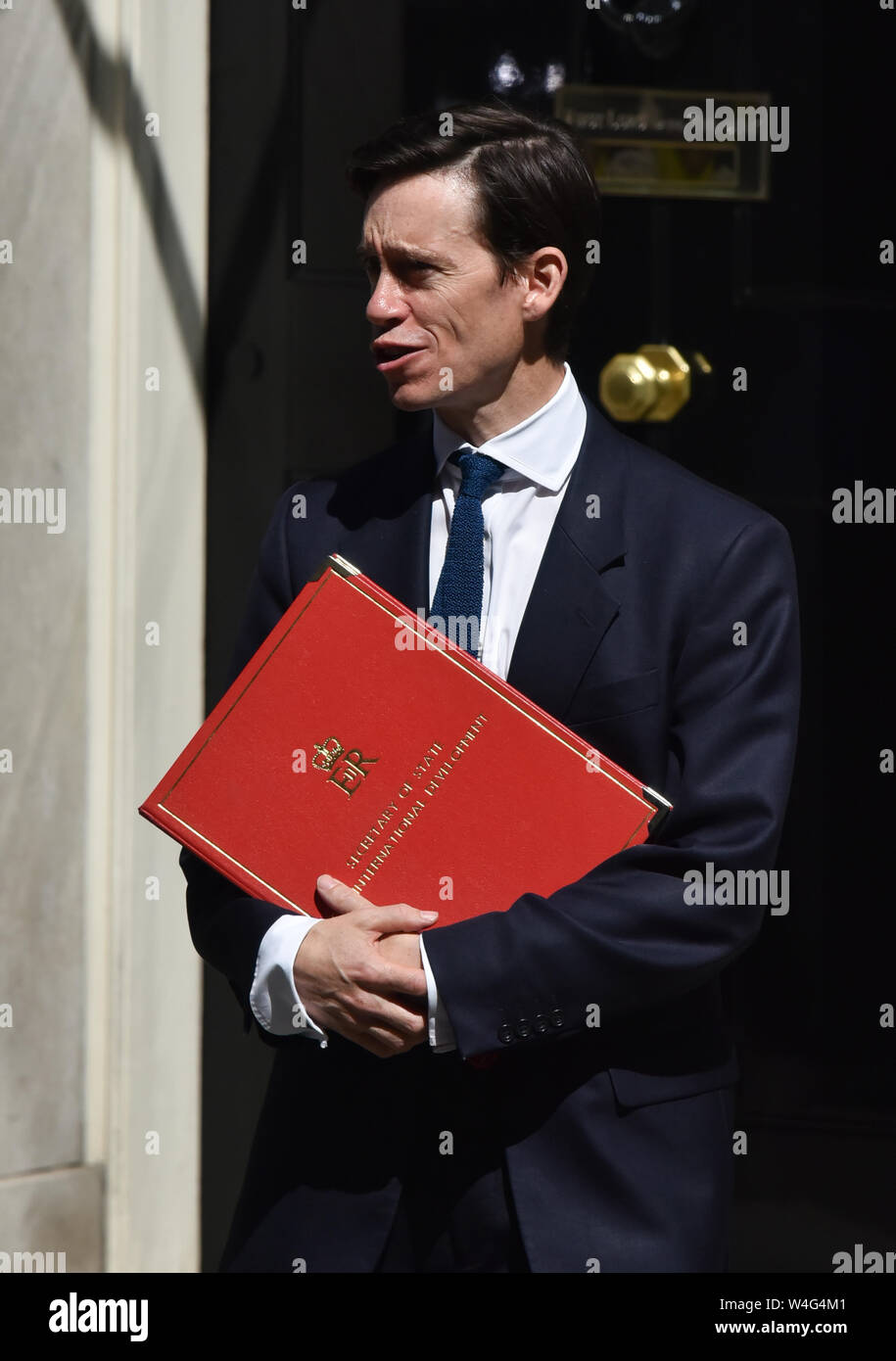 A Downing Street, Londra, Regno Unito. Il 23 luglio 2019. Rory Stewart. Ministri lasciando Downing Street. Credito: Matteo Chattle/Alamy Live News Foto Stock