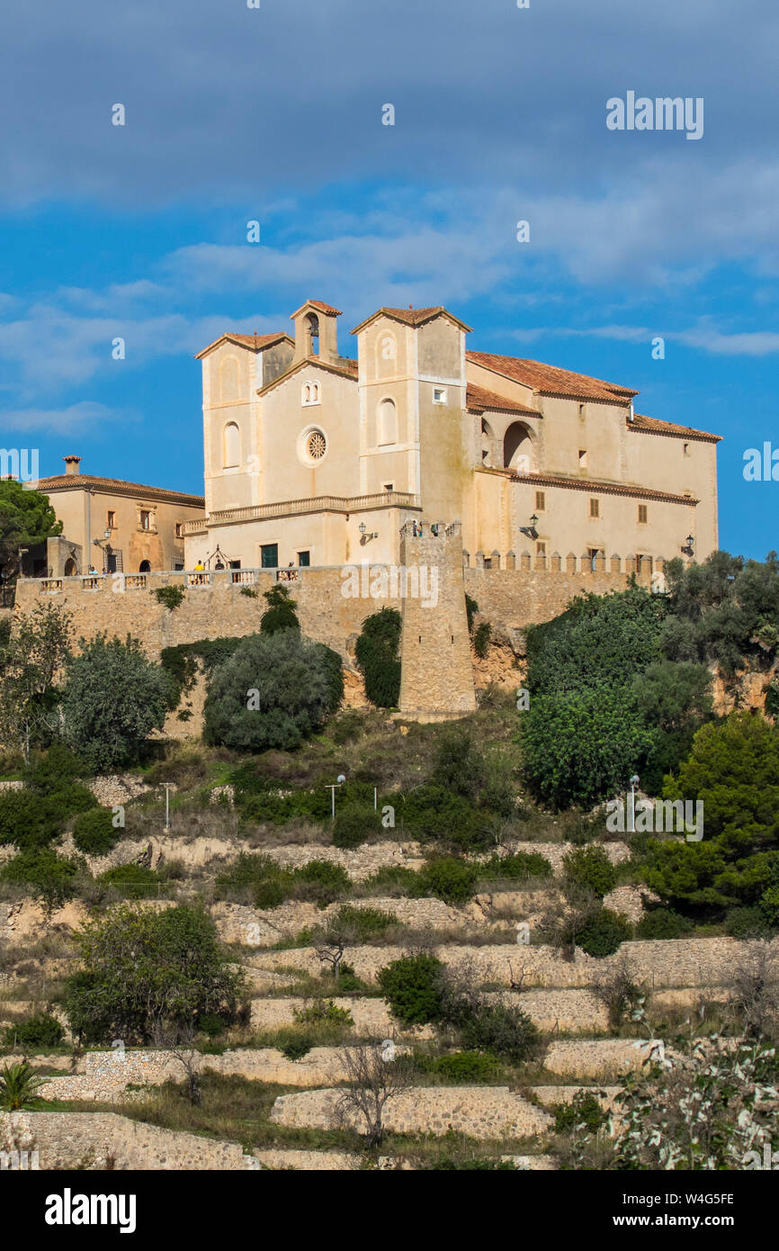 Maiorca, Wallfahrtskirche Santuari de Sant Salvador, Arta, Mallorca, Spanien Foto Stock