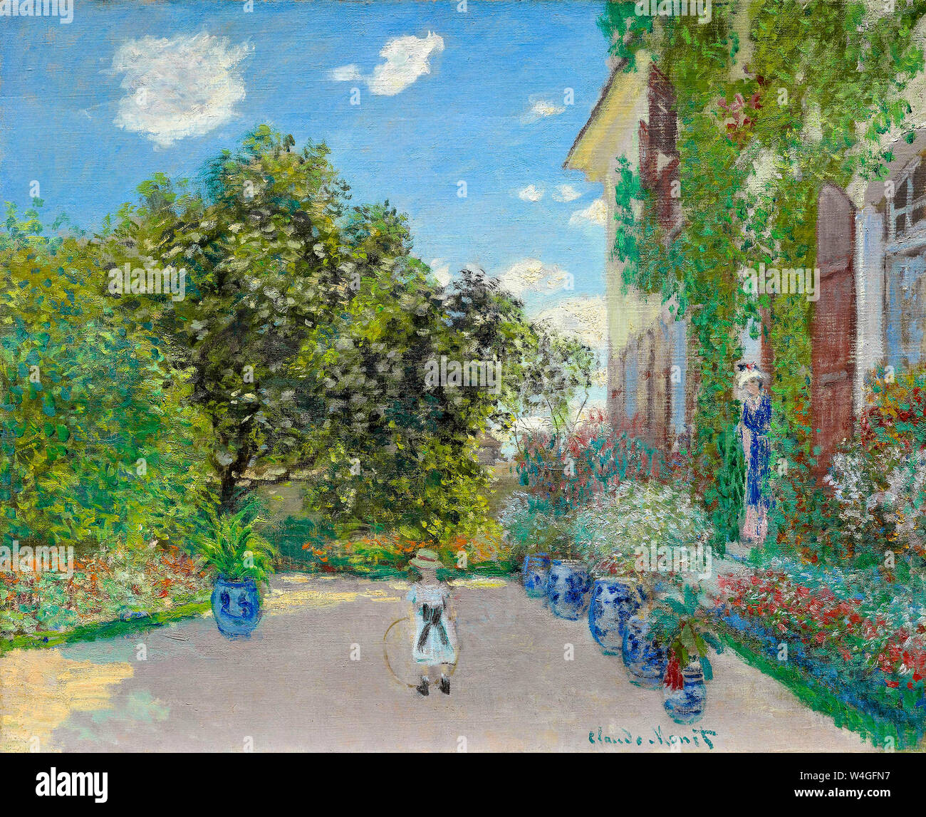 Claude Monet, pittura, l'artista della casa a Argenteuil, 1873 Foto Stock