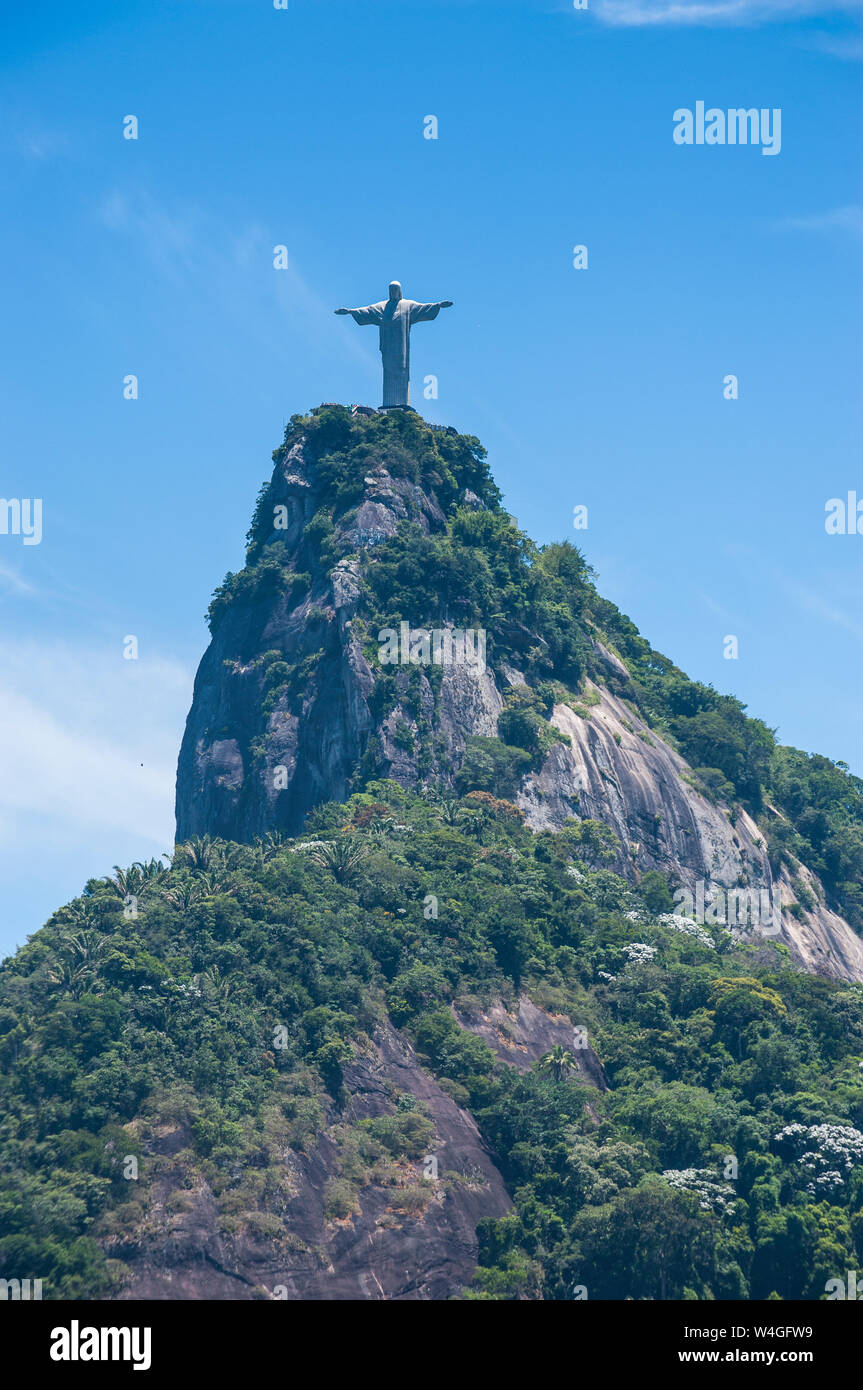 Cristo Redentore statua, Rio de Janeiro, Brasile Foto Stock