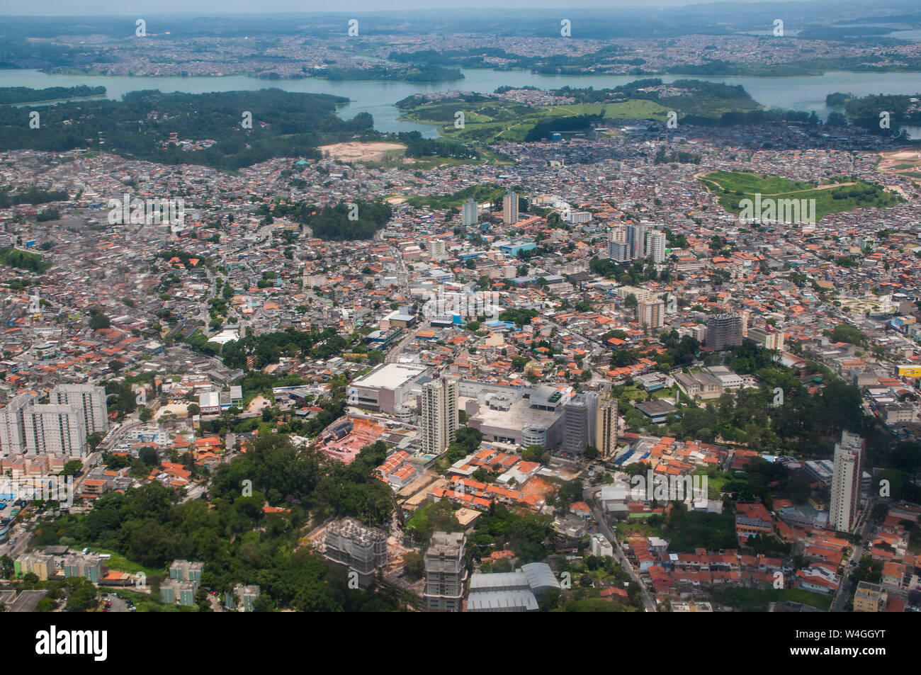 Vista aerea di Sao Paulo, Brasile Foto Stock