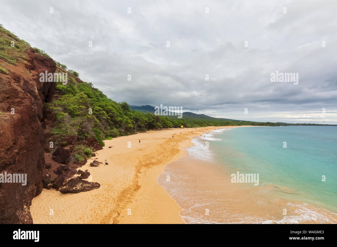 Spiaggia Grande, Makena Beach State Park, Maui, Hawaii, STATI UNITI D'AMERICA Foto Stock