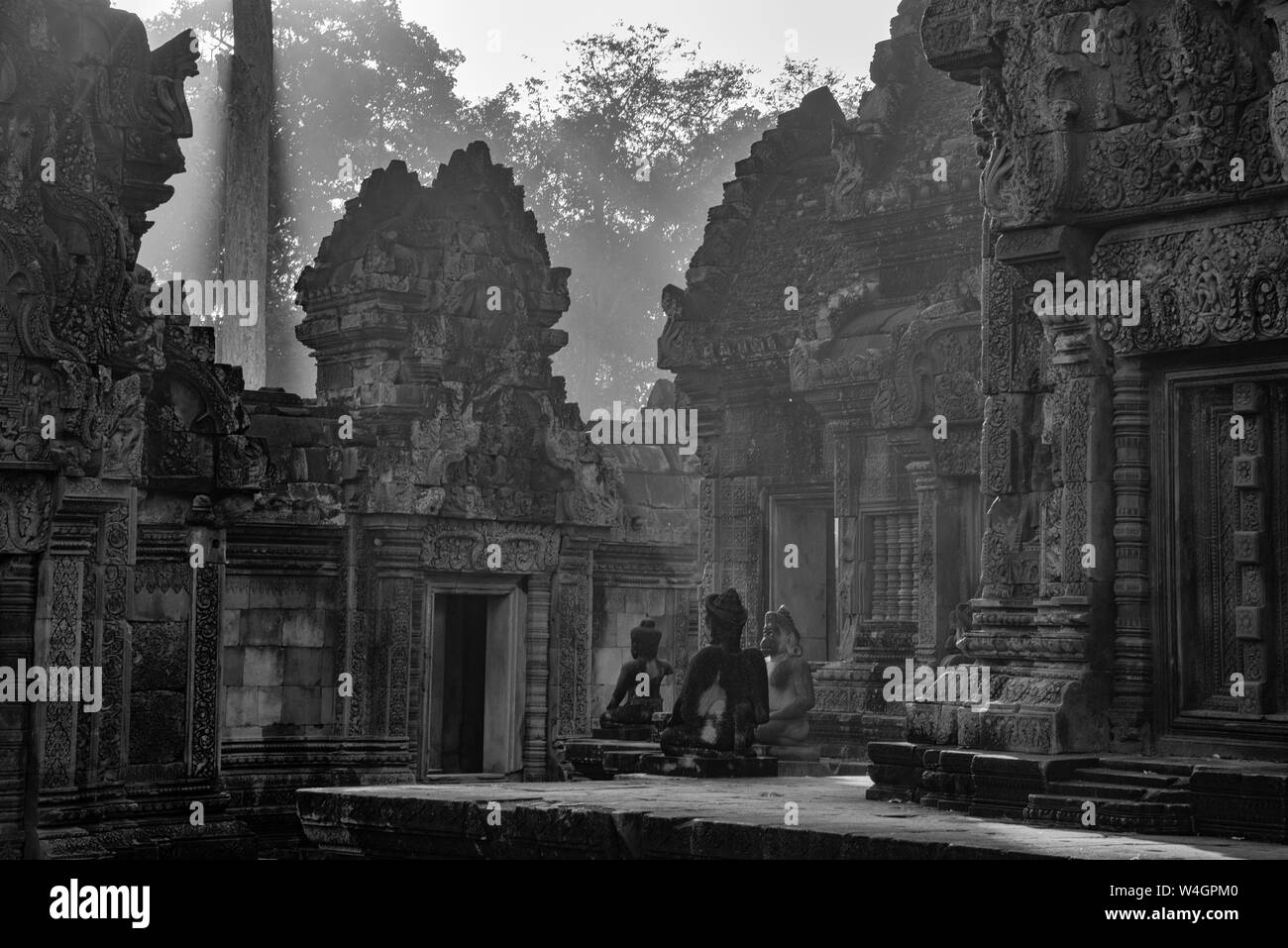 Banteay Srei, Tempio di Angkor, Siem Reap, Cambogia Foto Stock