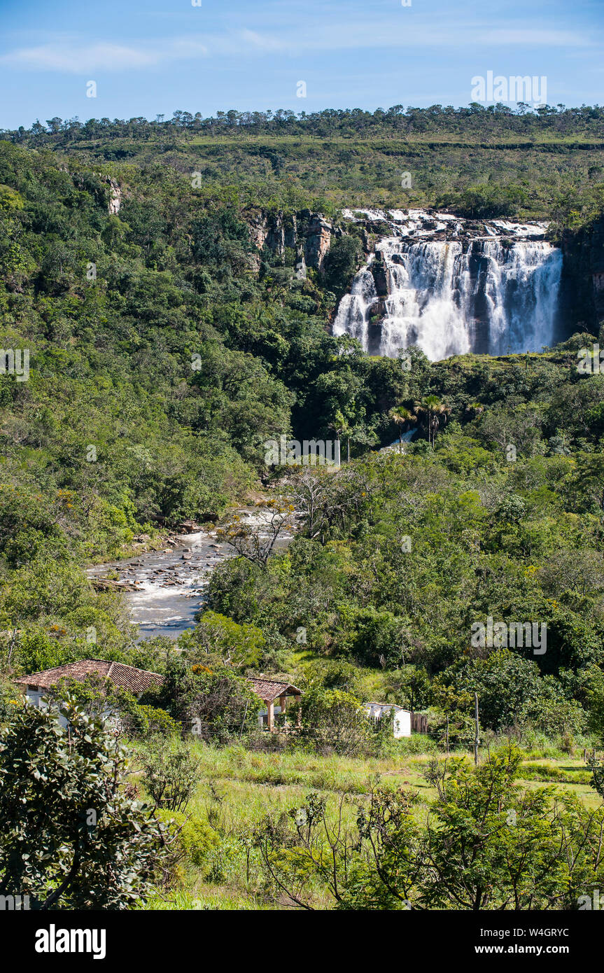 Cascate Corumba vicino Pirenopolis, Goias, Brasile Foto Stock