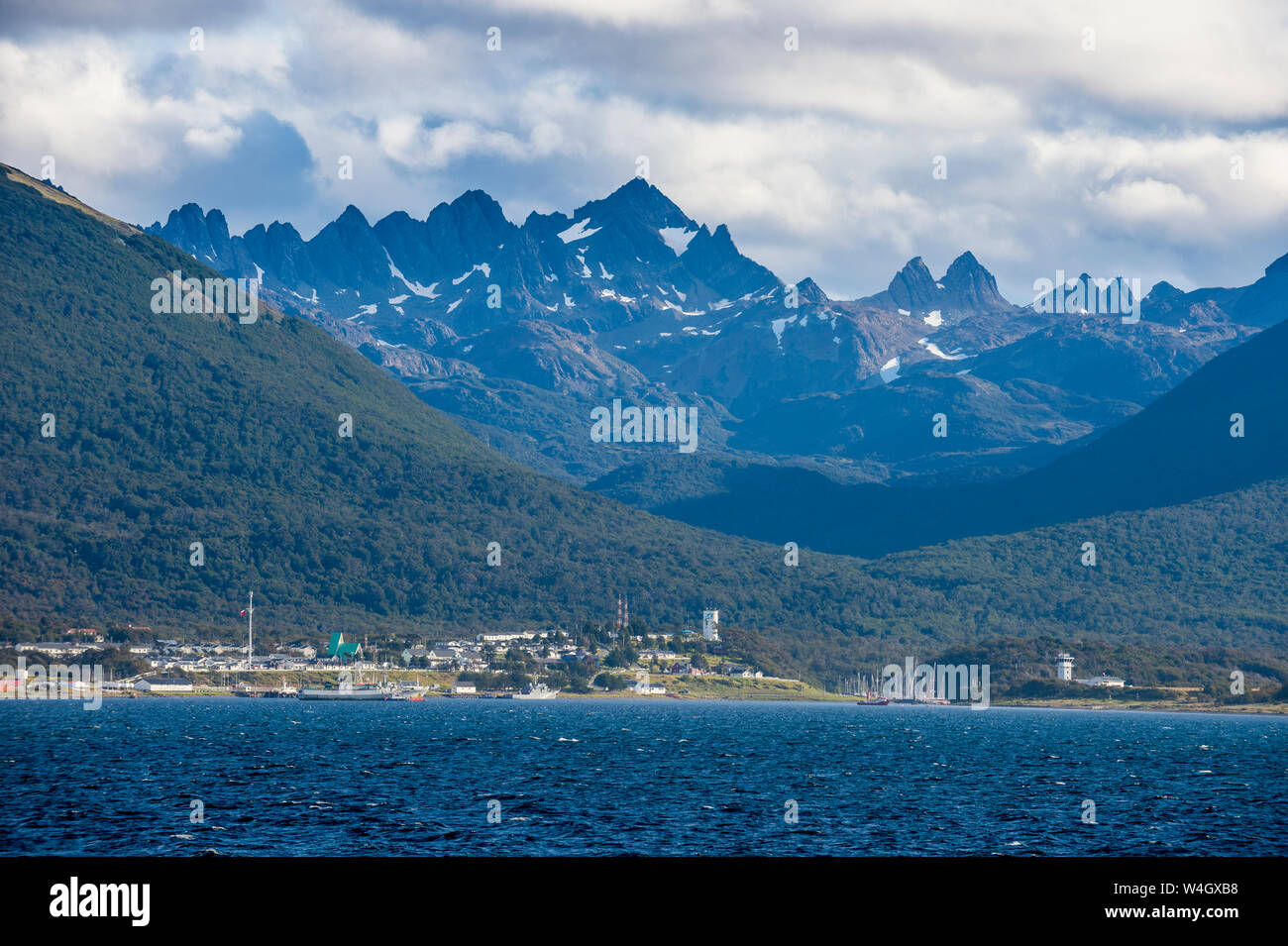 Il canale di Beagle, Tierra del Fuego, Argentina Foto Stock