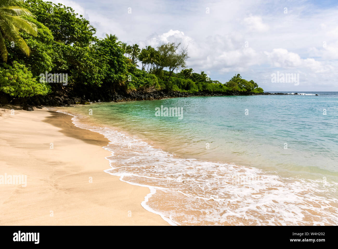 Hamoa Beach, Maui, Hawaii, STATI UNITI D'AMERICA Foto Stock