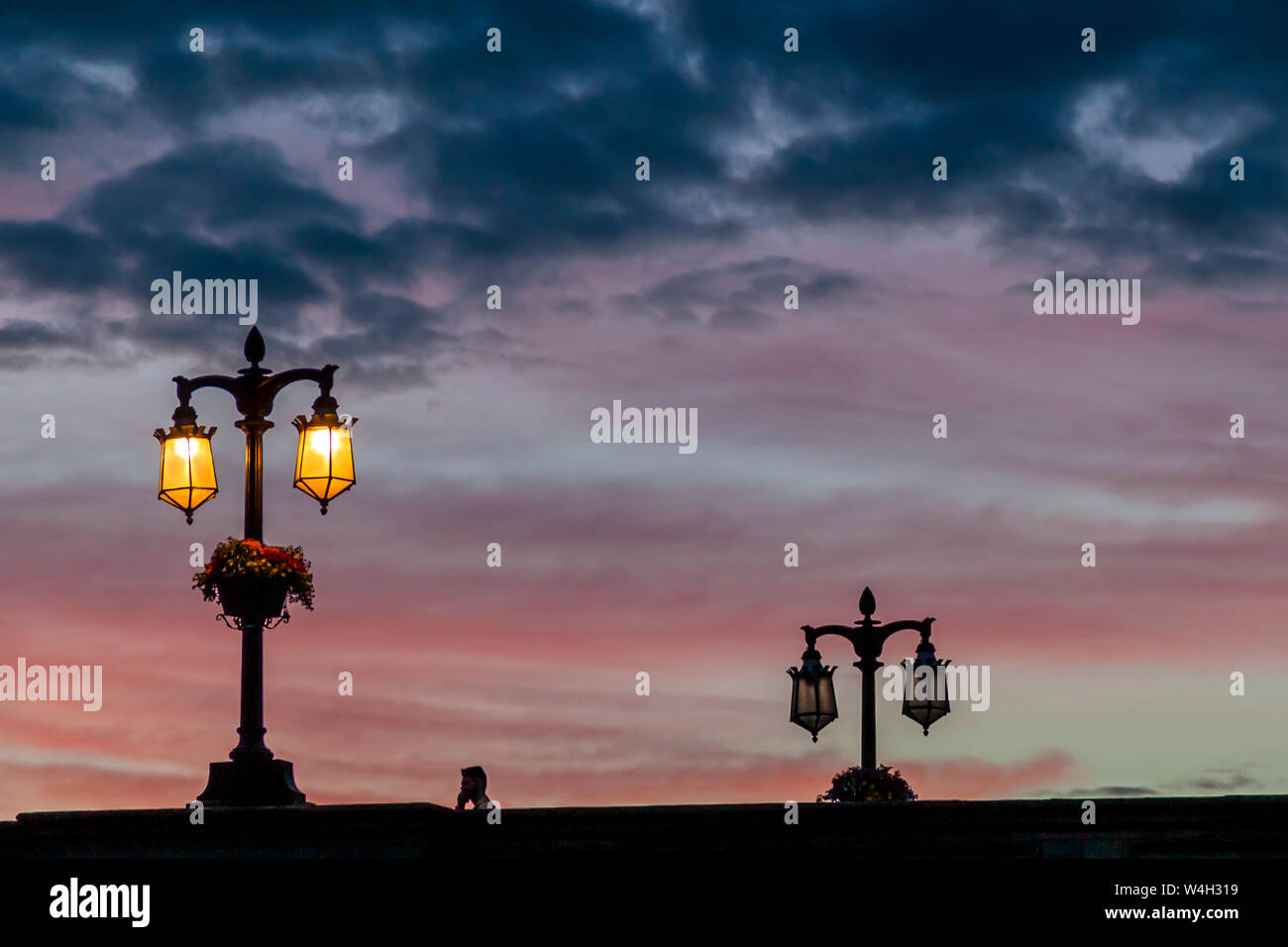 Street Lights a York, Inghilterra Foto Stock