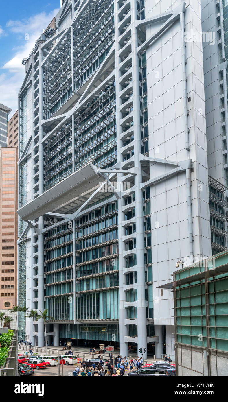 Hong Kong e Shanghai Bank building (HSBC building) nel distretto centrale, Hong Kong, Cina Foto Stock