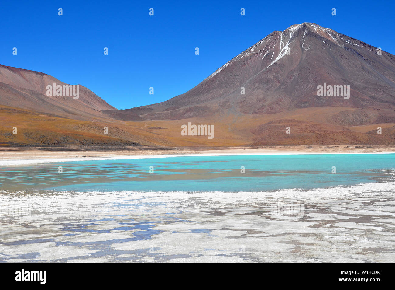Boliviano lagunas nelle montagne delle Ande regione oltre 4000 metri dal mare Foto Stock