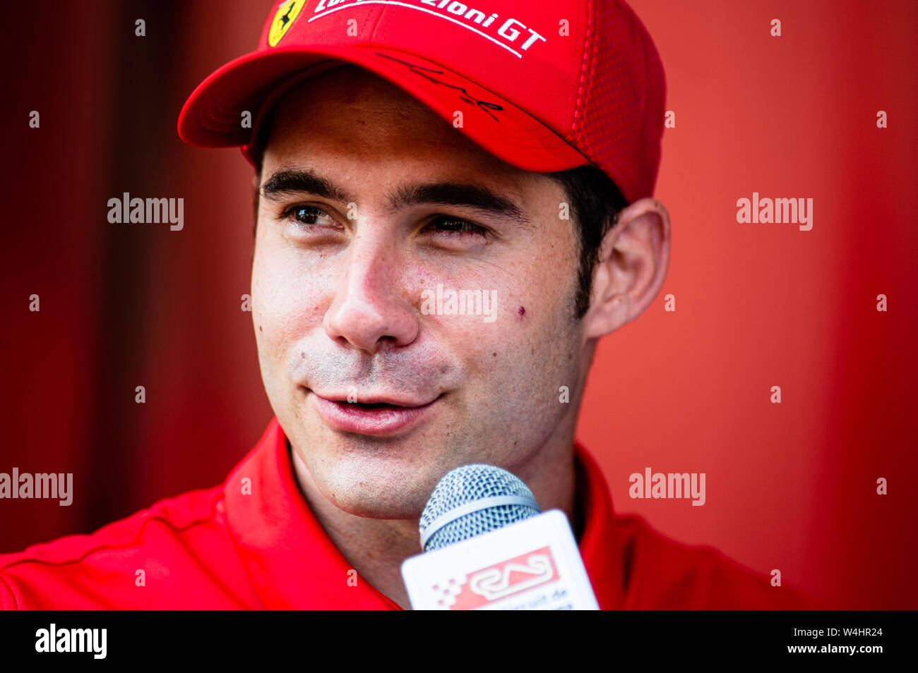Il circuito di Catalunya, Barcelona, Spagna. 23 Luglio, 2019. Il Prologo FIA World Endurance Championship; Ritratto di Miguel Molina (ESP) del team Af Corse in pit lane Credito: Azione Sport Plus/Alamy Live News Foto Stock