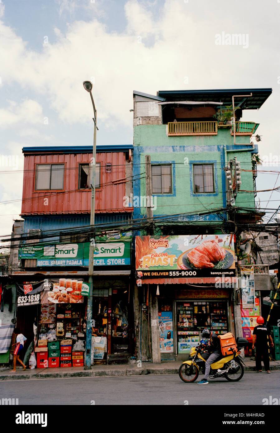 Scena di strada a Manila in Luzon Metro Manila nelle Filippine del Sud-est asiatico in Estremo Oriente Foto Stock