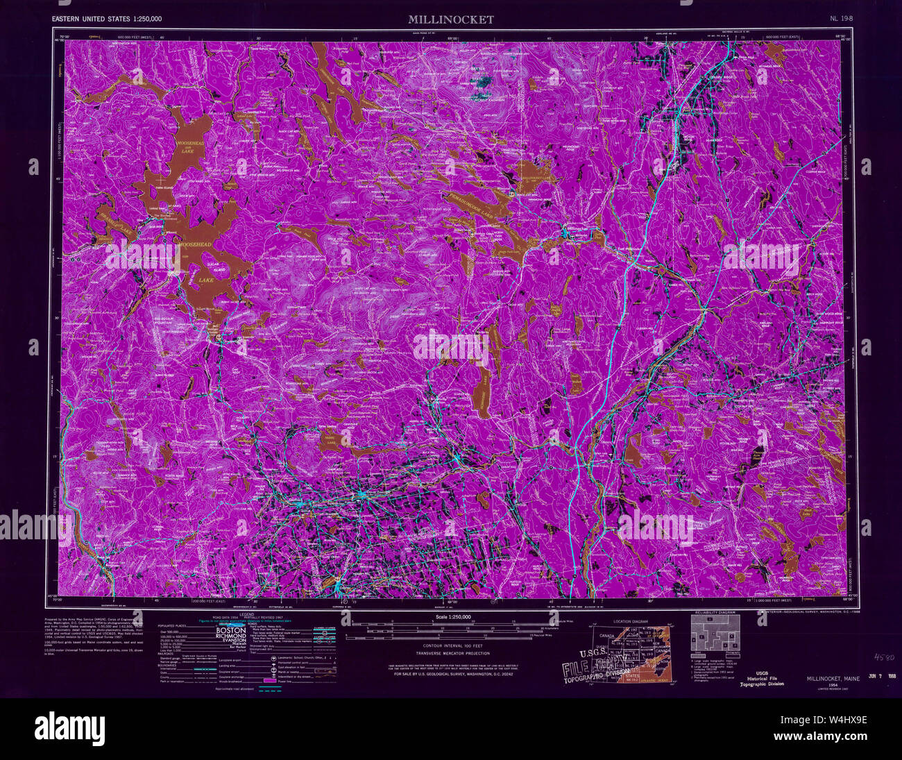 Mappa di millinocket immagini e fotografie stock ad alta risoluzione