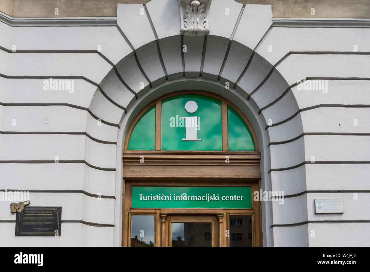 Centro informazioni turistiche del centro di Lubiana, Slovenia Foto Stock