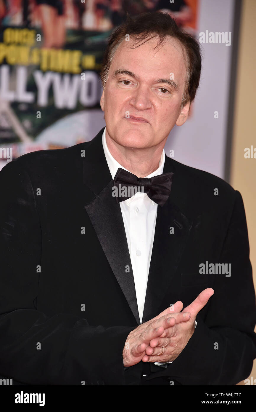 HOLLYWOOD, CA - 22 Luglio: Quentin Tarantino assiste la Sony Pictures' 'Una volta...nell' Hollywood Los Angeles Premiere al TCL Chinese Theatre sulla luglio 22, 2019 a Hollywood, in California. Foto Stock