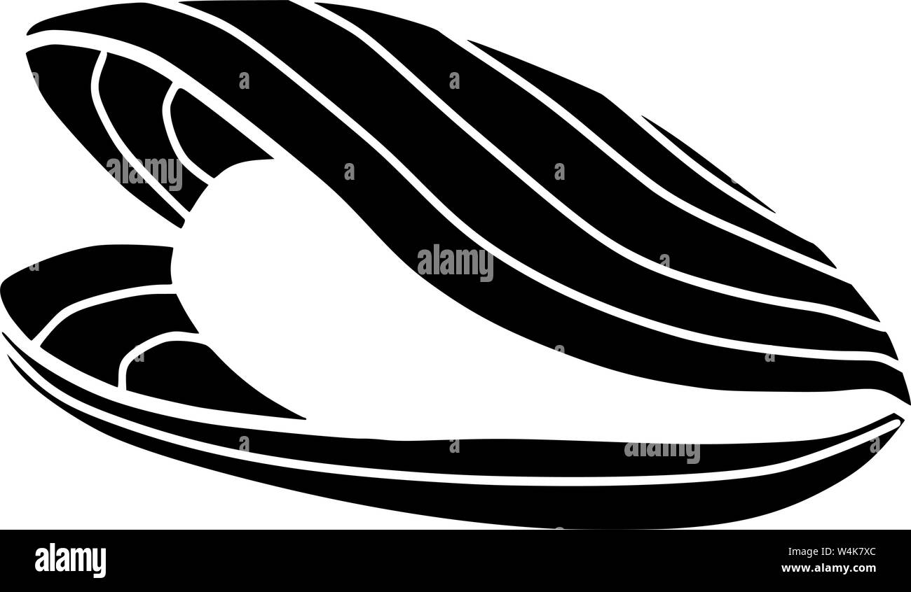 Vettore di vongole pesce simbolo illustrazione Silhouette Illustrazione Vettoriale
