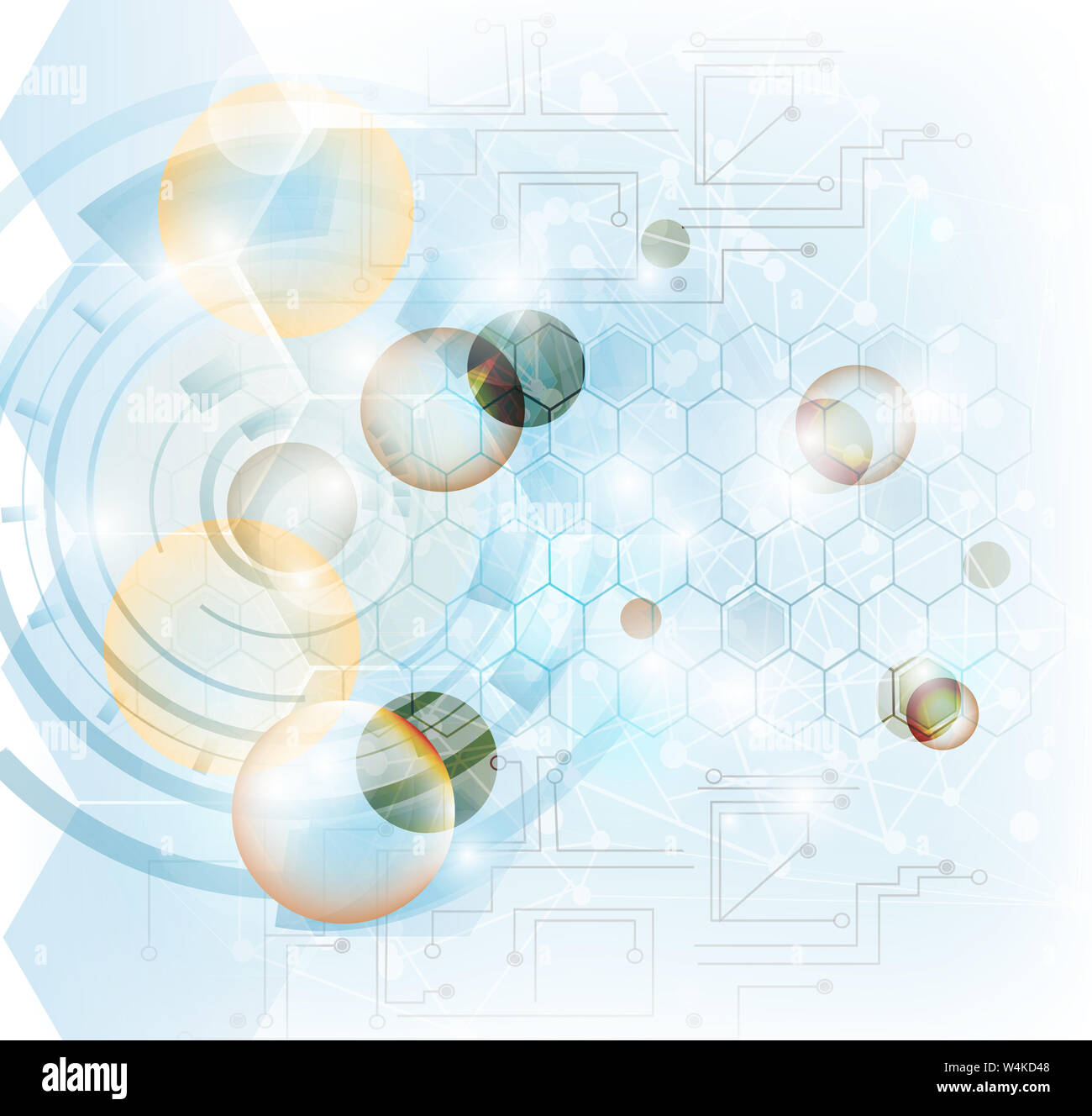 Shiny networking e comunicazione illustrazione astratta Foto Stock