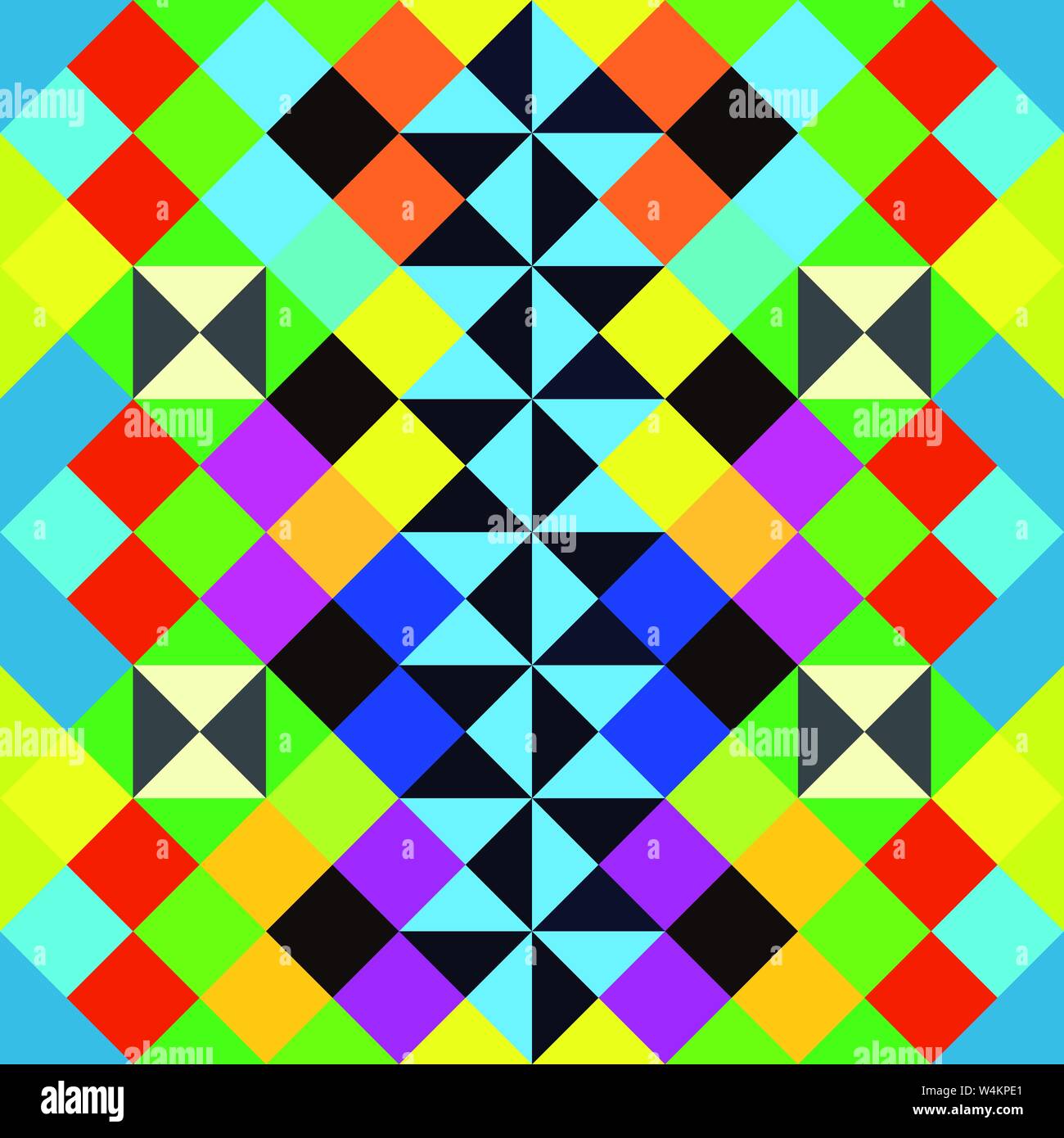 Luminose bellissime poligoni geometrici astratti pattern senza giunture Illustrazione Vettoriale