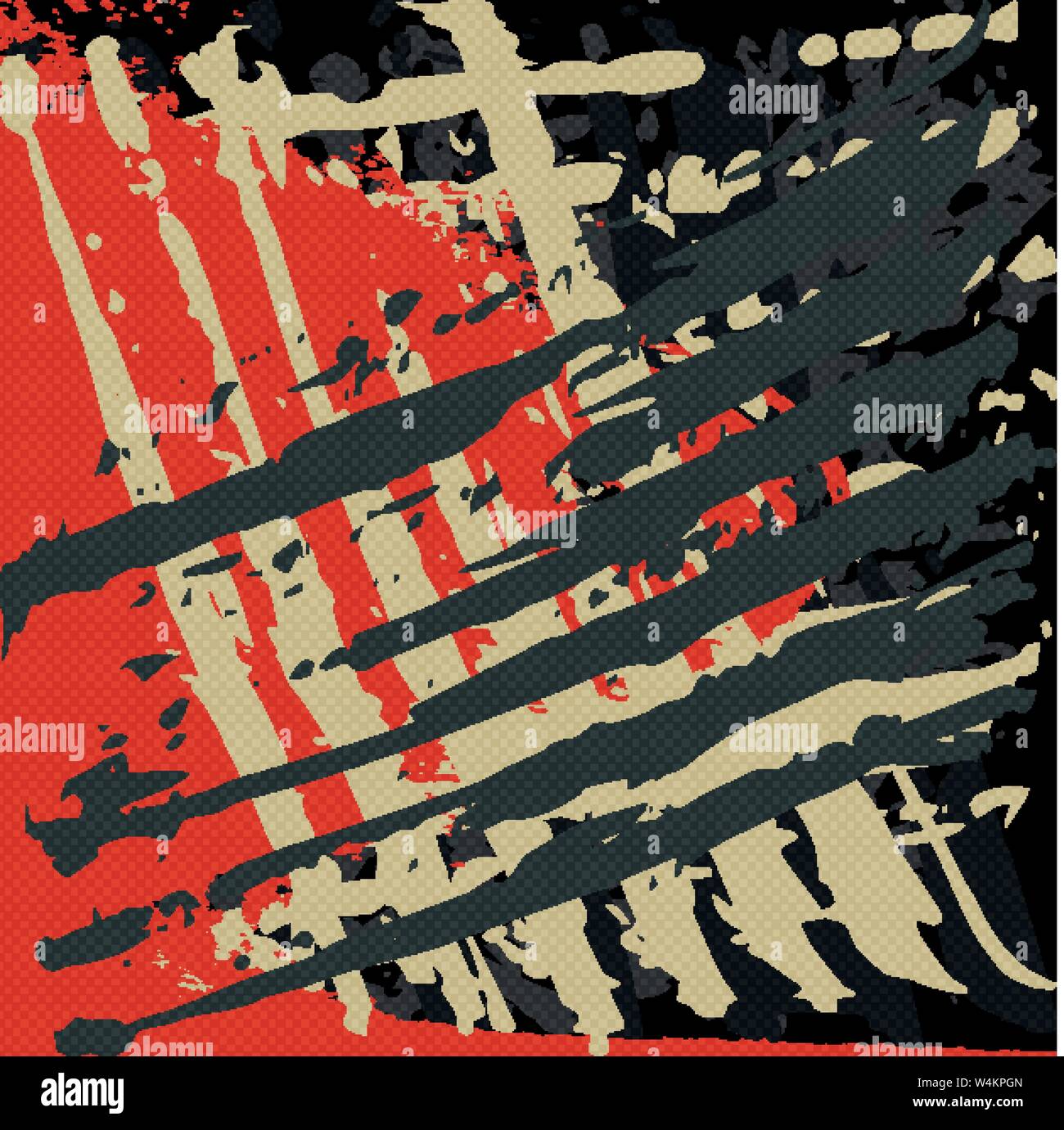 Brillantemente le linee colorate di Graffiti su uno sfondo nero illustrazione vettoriale Illustrazione Vettoriale