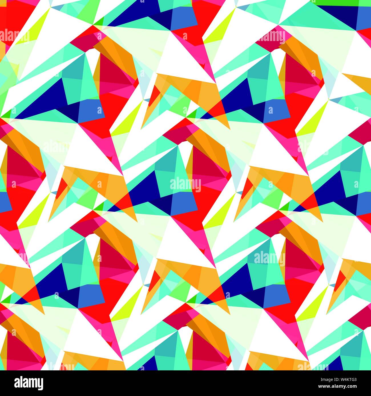 Luminose triangoli colorati seamless modello geometrico Illustrazione Vettoriale